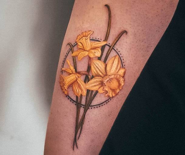 Womens Daffodil Tattoo Design Ideas