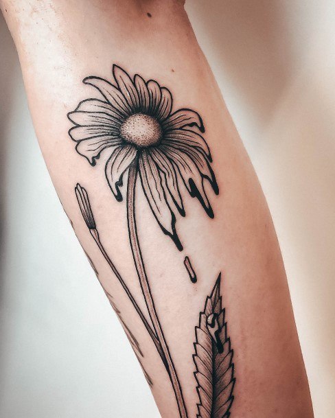 Womens Daisy Tattoo Styles