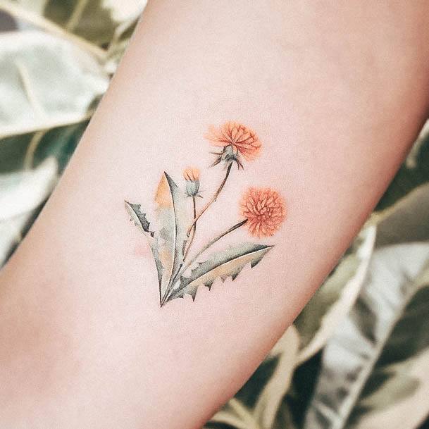 Womens Dandelion Tattoos