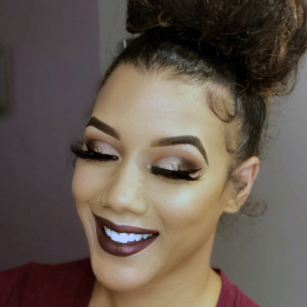 Womens Dark Brown Metallic Eyeshadow