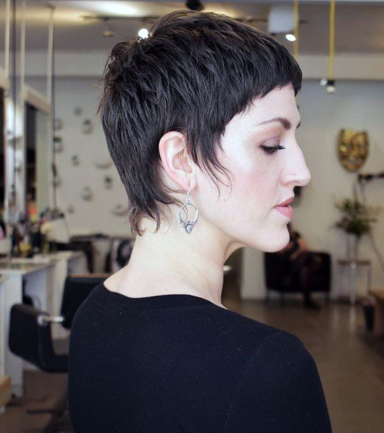 Womens Dark Hair Modern Bob