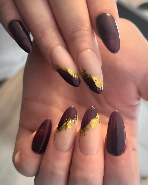 Womens Dark Red Good Looking Nails