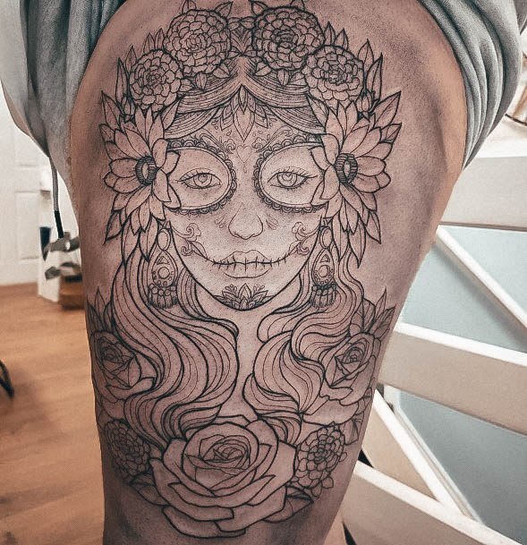 Womens Day Of The Dead Good Looking Tattoos