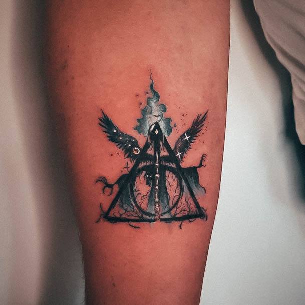 Womens Deathly Hallows Tattoo Design Ideas