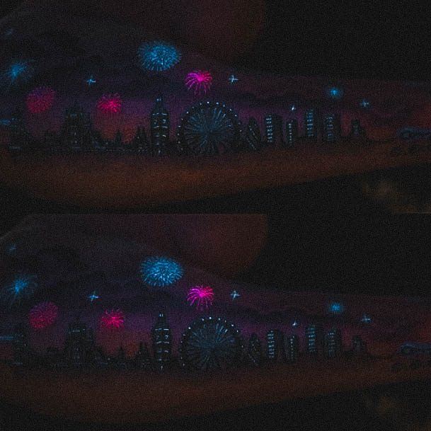 Womens Designs For Tattoos Glow In The Dark Skyline City