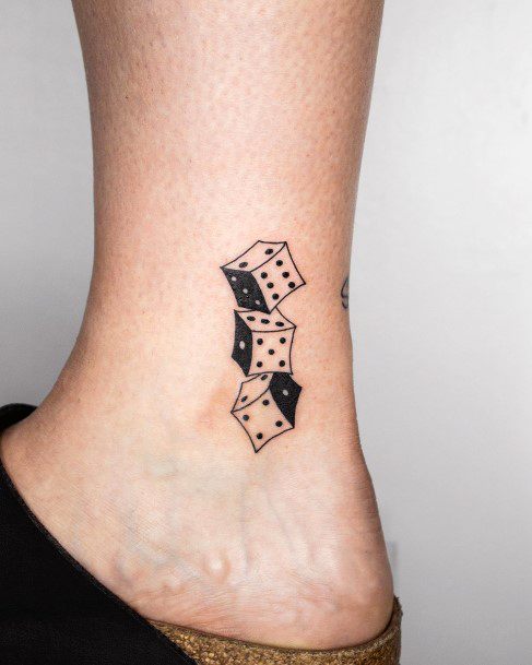 Womens Dice Girly Tattoo Designs