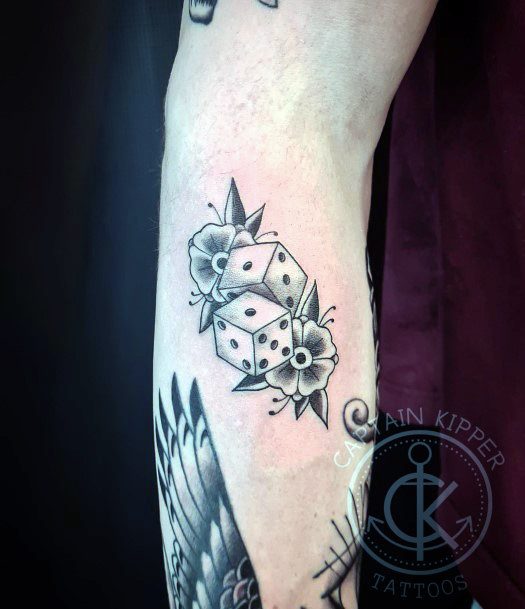 Womens Dice Tattoo Design Ideas