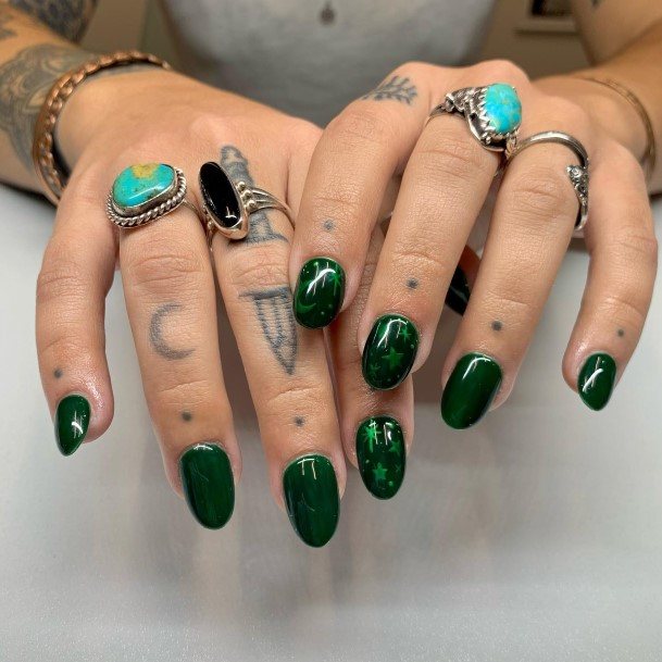 Womens Diemerald Green Emerald Green Nail