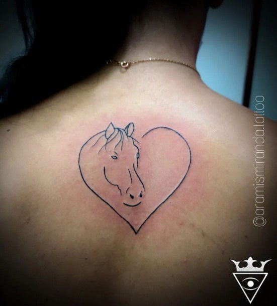 Womens Dihorse Horse Tattoo