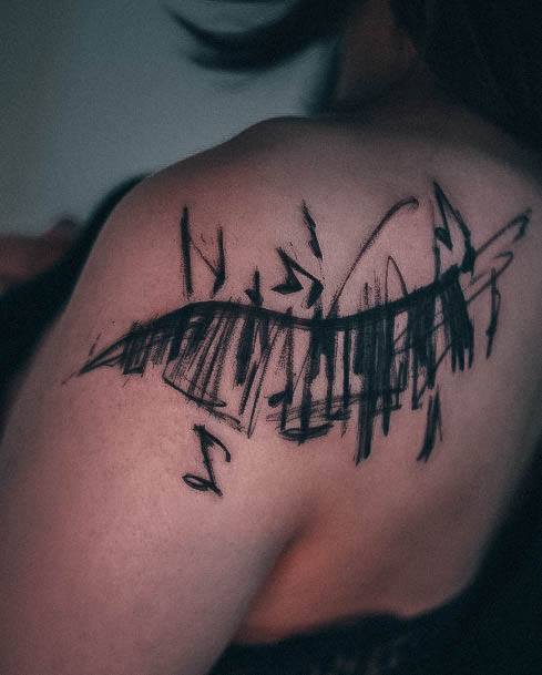 Womens Dipiano Piano Tattoo