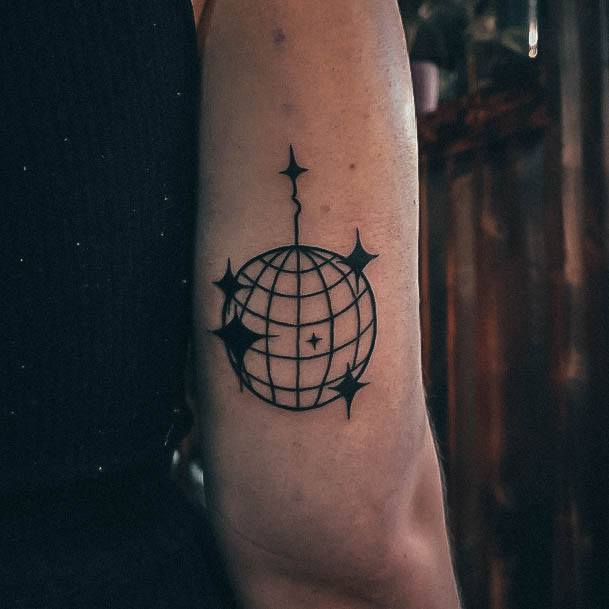 Womens Disco Ball Super Tattoo Designs