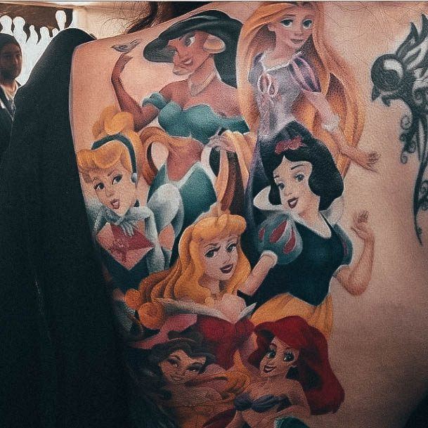 Womens Disney Princess Girly Tattoo Designs