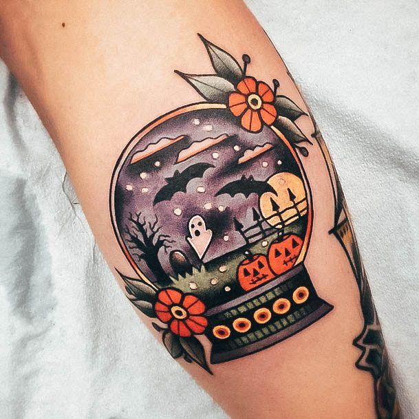 Womens Disnowglobe Snowglobe Tattoo