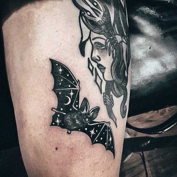 Womens Divine Bat Tattoo