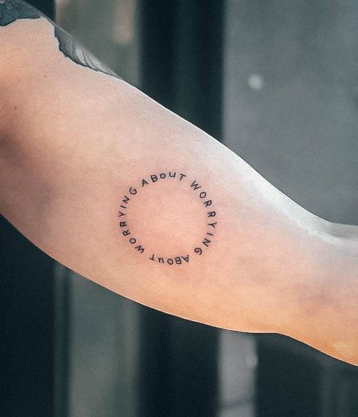 Womens Divine Circlequotes Tattoo