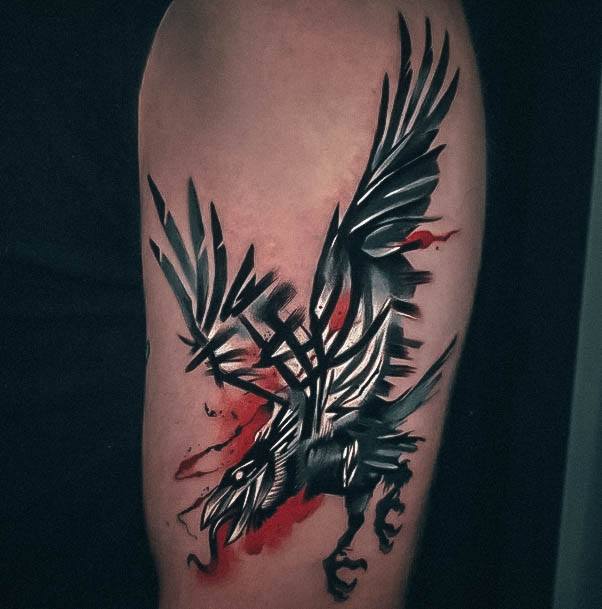 Womens Divine Crow Tattoo