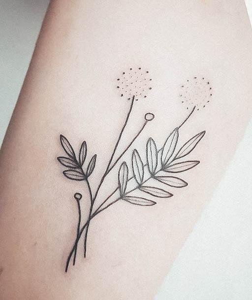 Womens Divine Dandelion Tattoo