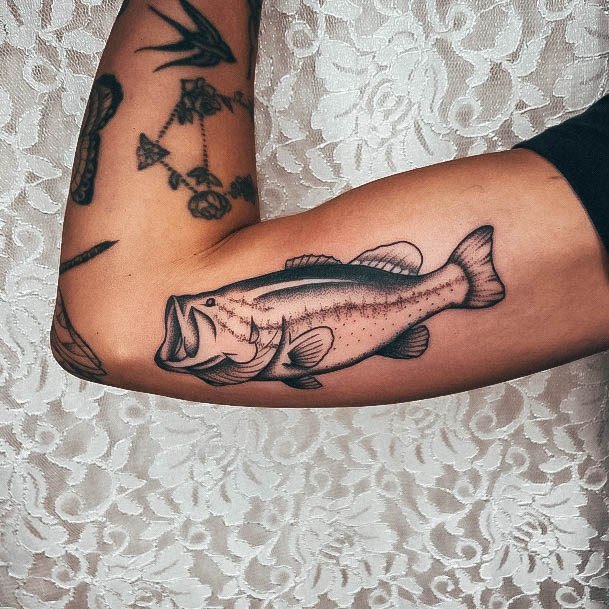 Womens Divine Fishing Tattoo