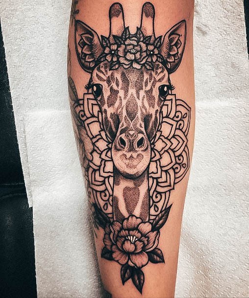 Womens Divine Giraffe Tattoo