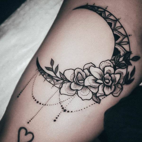 Womens Divine Moon Tattoo