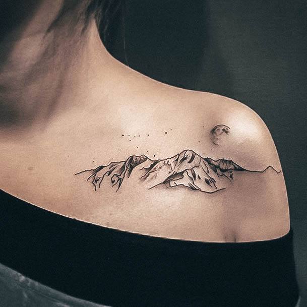 Womens Divine Mountain Tattoo