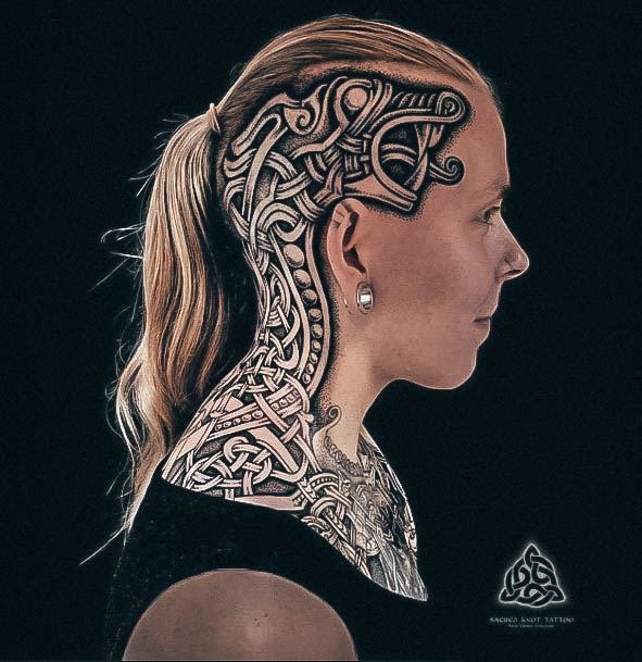 Womens Divine Nordic Viking Tattoo