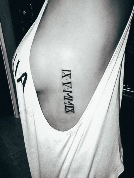 Womens Divine Roman Numeral Tattoo