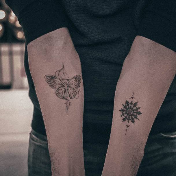 Womens Divine Snowflake Tattoo