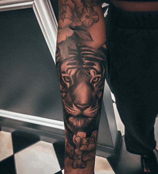 Womens Divine Tiger Tattoo