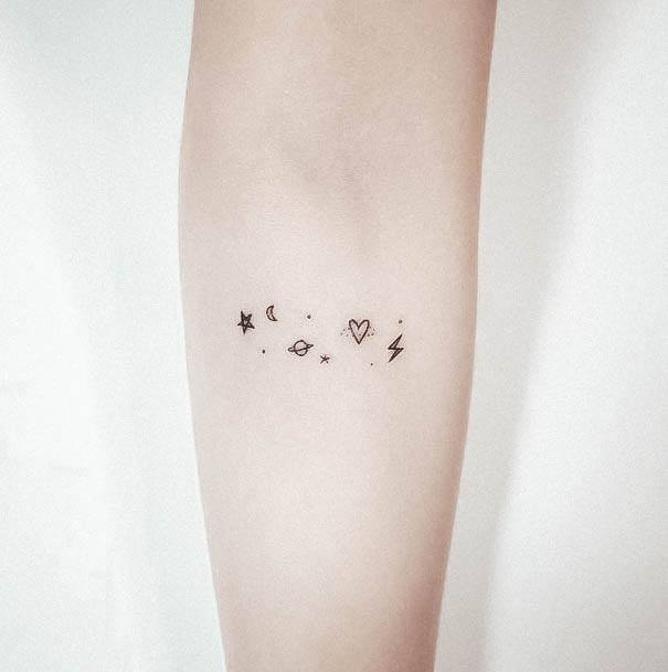 Womens Divine Tiny Tattoo