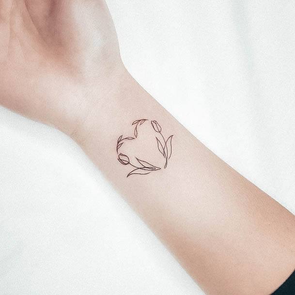 Womens Divine Tulip Tattoo