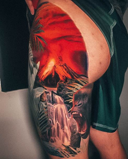 Womens Divolcano Volcano Tattoo