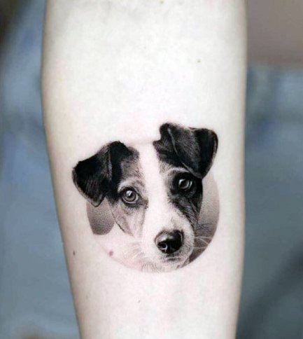 Womens Dog 3D Tattoo