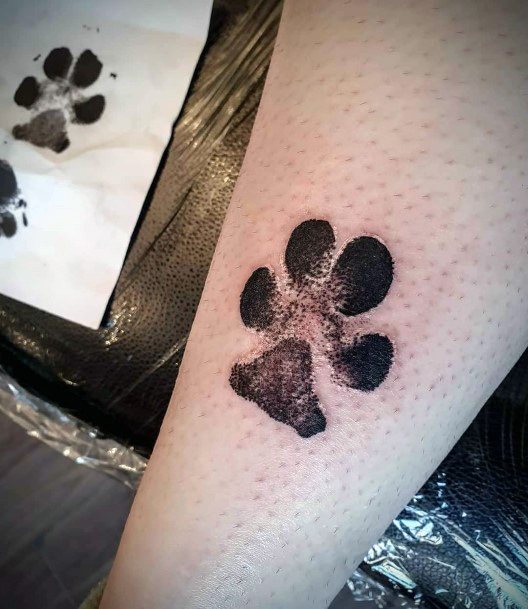 Womens Dog Paws Tattoo