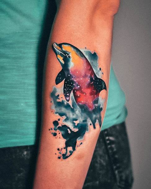 Womens Dolphin Tattoo Design Ideas