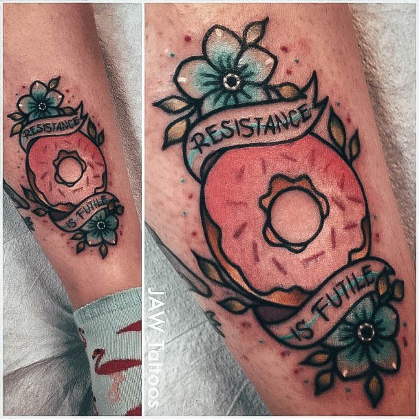 Womens Donut Super Tattoo Designs