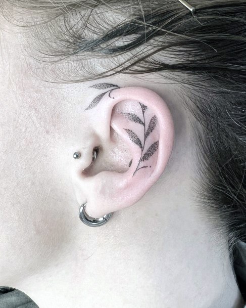 Womens Ear Girly Tattoo Designs