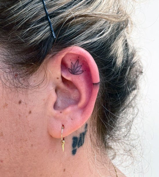 Womens Ear Tattoo Ideas