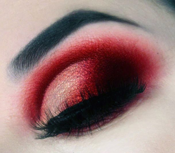 Womens Elegant Red Eyeshadow