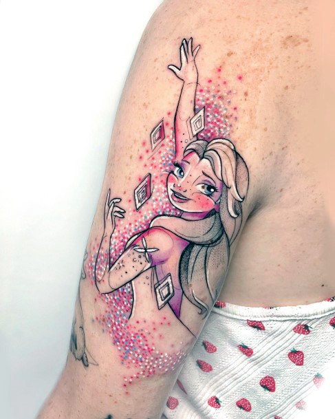 Womens Elsa Girly Tattoo Designs