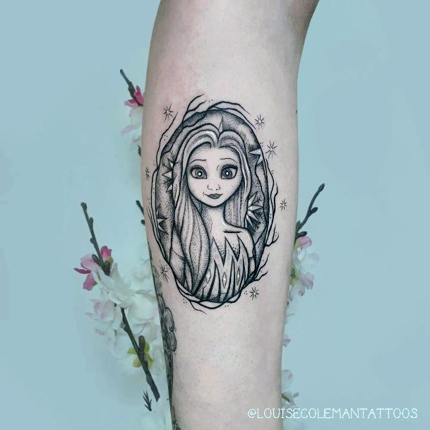 Womens Elsa Tattoo Ideas