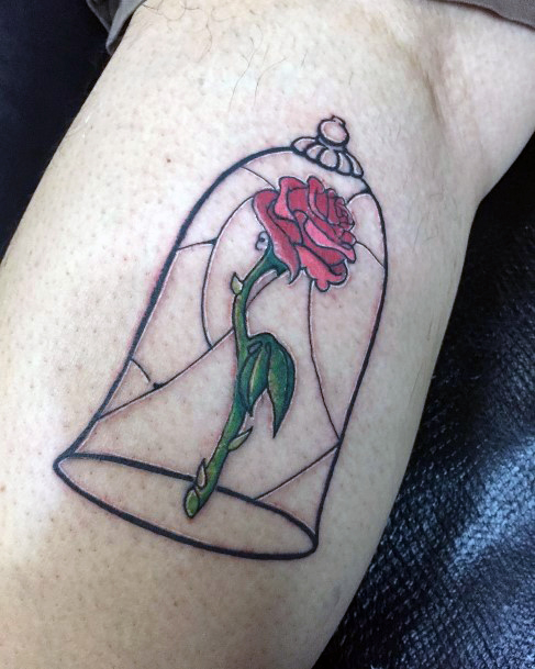 Womens Enchanted Rose Girly Tattoo Designs