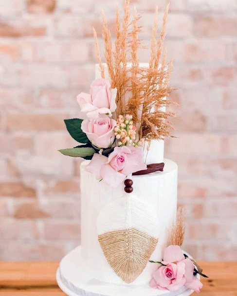 Womens Enchanting Fall Wedding Cakes