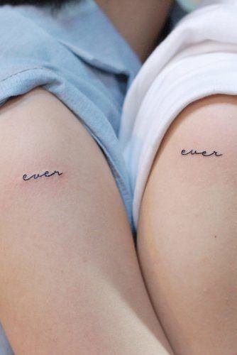 Womens Ever Together Best Friend Tattoo
