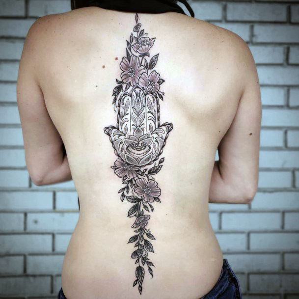 Womens Exquisite Tattoo Spine