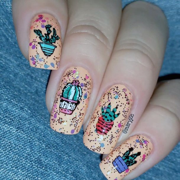 Womens Fab Cactus Nails