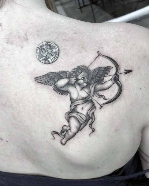 Womens Fabulous Angel Tattoo Womens Back