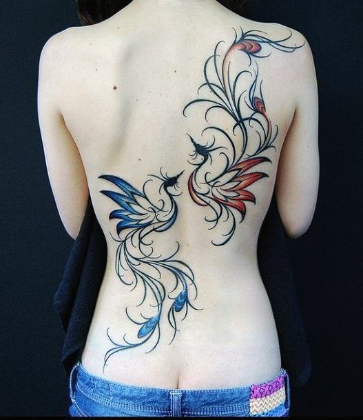 Womens Fabulous Phoenix Tattoo