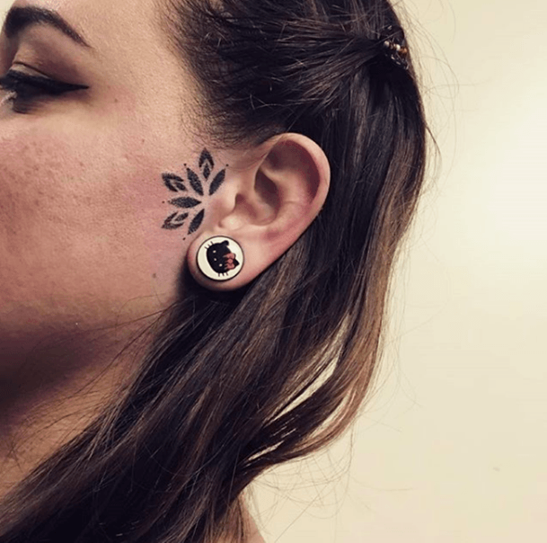 Womens Face Black Tattoo