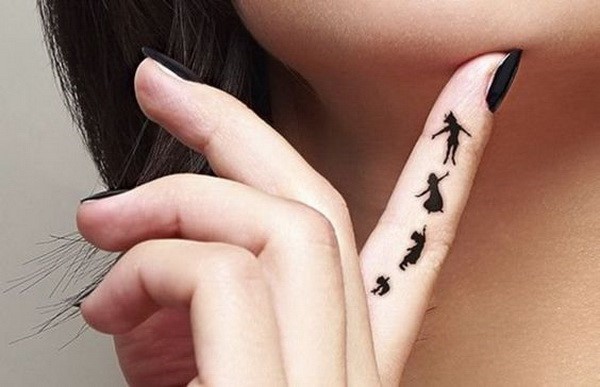 Womens Fairies Tattoo Fingers